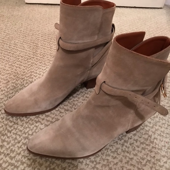 Celine taupe suede ankle boots - Picture 1 of 10